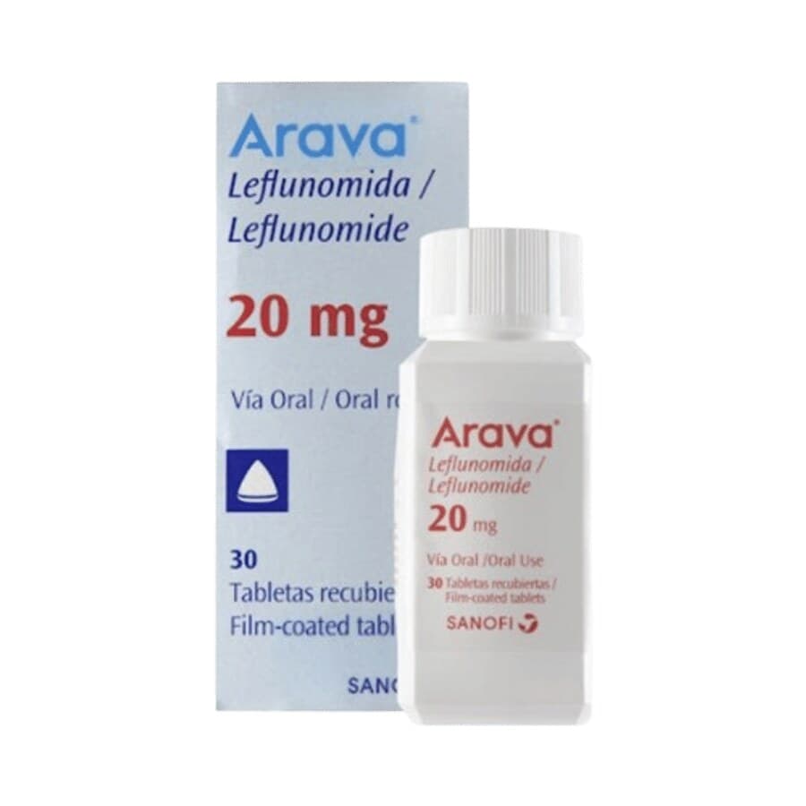 Arava โ 1 box isi 3 blister ร 10 tablet salut selaput (30 tablet)