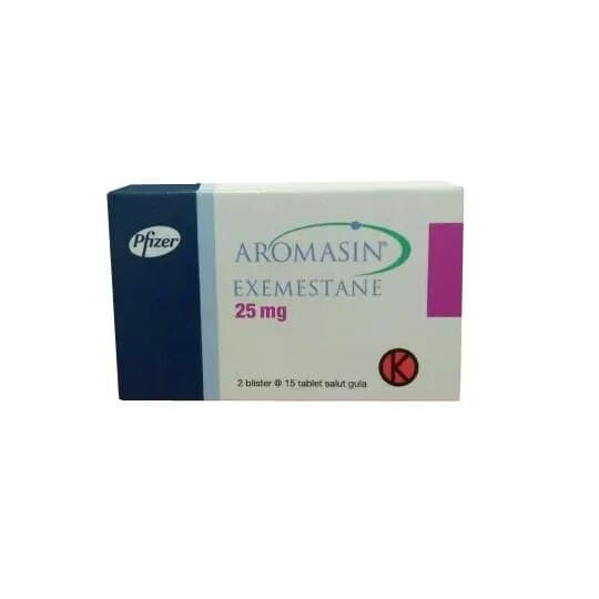 Aromasin โ 1 box isi 3 blister ร 10 tablet salut selaput (30 tablet)