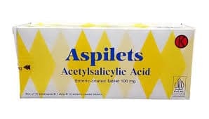 Aspilet Chew 100 mg โ 1 box isi 100 tablet kunyah