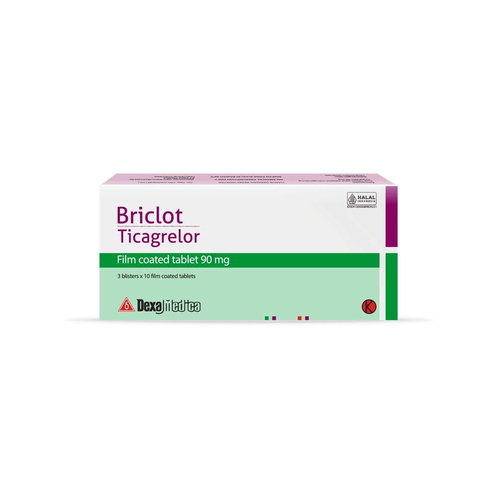 Briclot โ 1 box isi 3 blister ร 10 tablet (30 tablet)