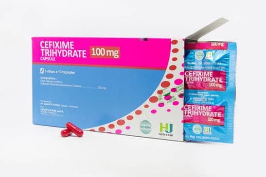 CEFIXIME 100 MG HJ BOX CAPS โ 1 box isi 100 kapsul