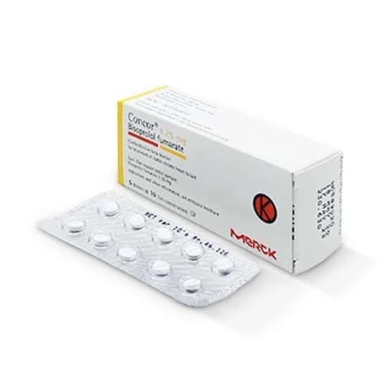CONCOR 1.25 MG BOX 50 TABLET โ 1 box isi 5 blister x 10 tablet (50 tablet)
