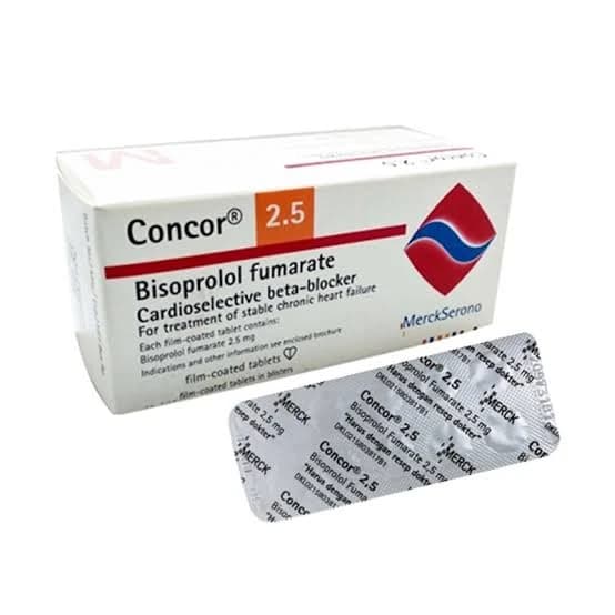 CONCOR 2.5 MG BOX 100 TABLET โ 1 box isi 10 blister x 10 tablet (100 tablet)