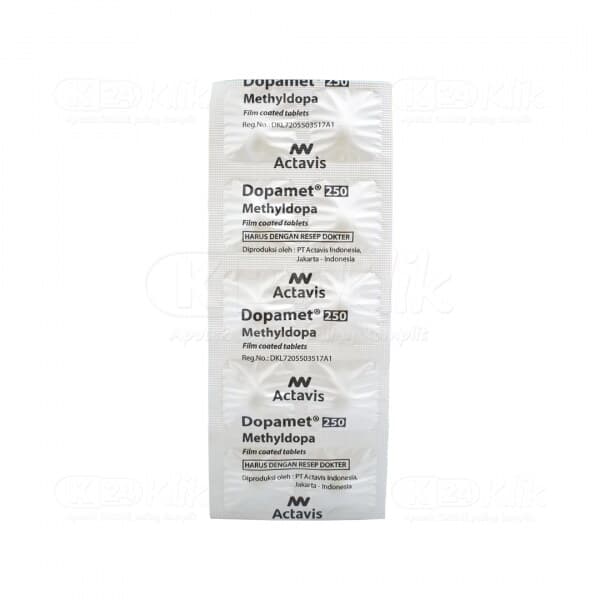 Dopamet โ 1 box isi 10 strip ร 10 tablet (100 tablet)