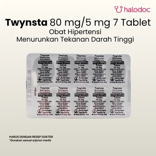 TWYNSTA 80/5 MG BOX 28 TABLET โ 1 box isi 4 blister x 7 tablet (28 tablet)